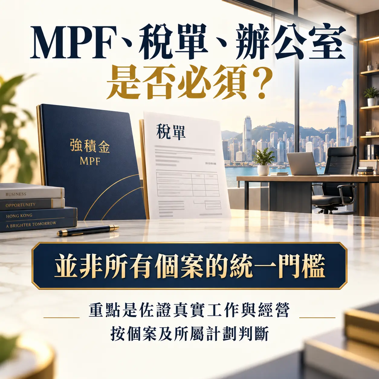 三、MPF、稅單及辦公室是不是硬性條件？