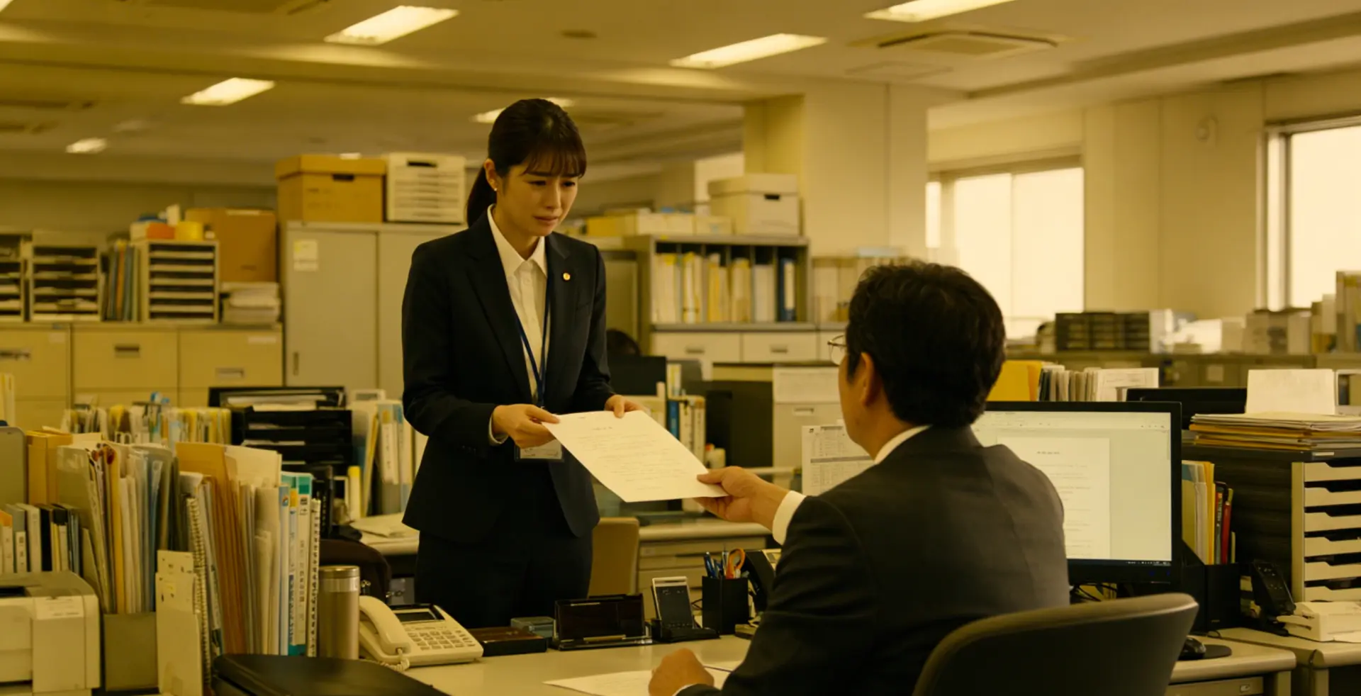 日本新年度4月1日啟動，職場出現新人首日閃辭現象，代客辭職需求激增，3天接11件委託，原因多為工作與想像不符、選擇及時止損。（示意圖來源：豆包AI）