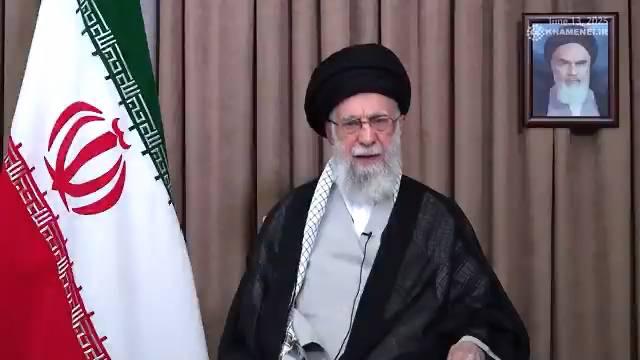 伊朗最高領袖哈梅內伊表示絕不會與猶太復國主義者妥協，又指戰鬥已經開始。（影片截圖）