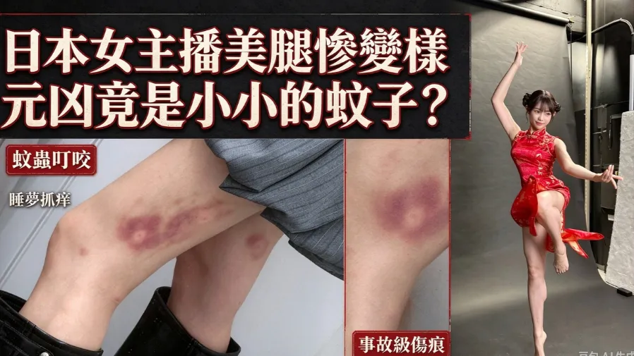 事故等級傷痕！日本女主播美腿慘變樣，元兇竟是小小的蚊子的封面圖片