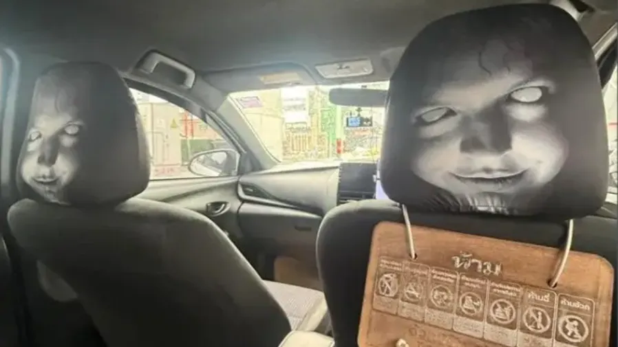 泰國超恐怖搭車經歷！車內鬼臉全程盯視，事故殘破車輛竟上路載客的封面圖片