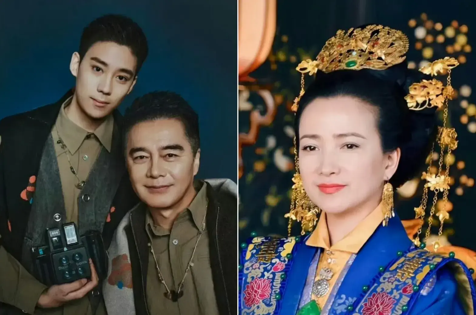 在個人生活中，何晴與演員許亞軍的一段情緣曾備受關注。兩人 1995 年因合作《風荷怨》相識相戀，結婚後於 2001 年誕下兒子許何，當年被視為演藝圈的金童玉女。(圖：網絡截圖)