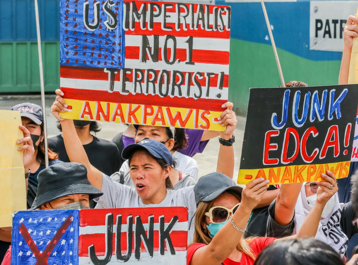 菲律賓民眾舉行集會抗議美菲軍演。（新華社資料圖片）