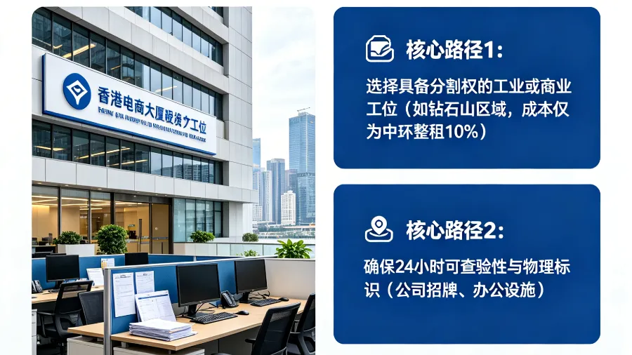 跨境電商合規方案：如何低成本持有一個具備「物理特徵」的香港辦公室？的封面圖片