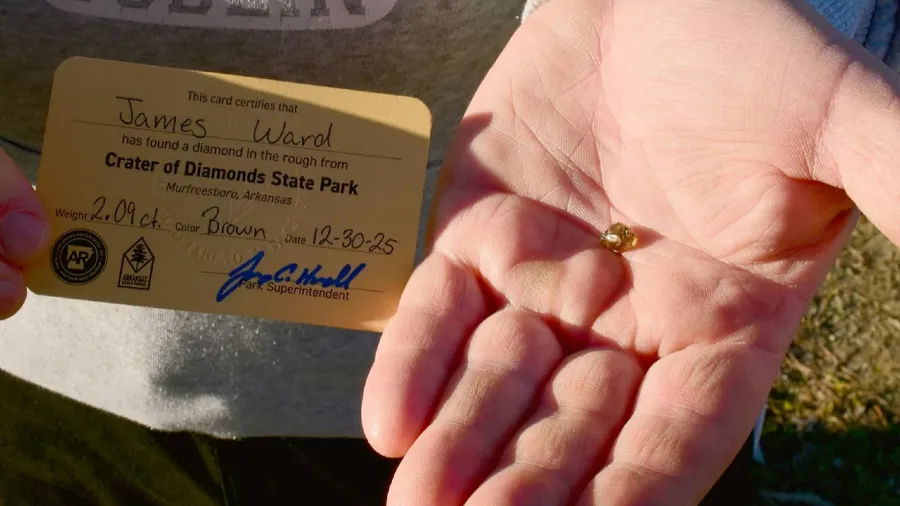 本來只想挖水晶，Siri引路美國德州一家竟撿到2.09卡鑽石？！的封面圖片