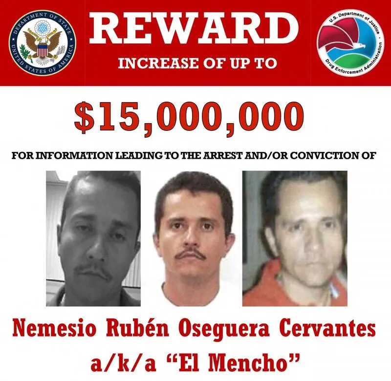 El Mencho曾被美國懸賞1500萬美元、從警察搖身一變成為毒梟霸主的通緝犯，終於結束了長達數十年的逍遙法外生涯，而其身亡也引發CJNG成員大規模報復，墨西哥多州陷入混亂。(圖：網絡截圖)