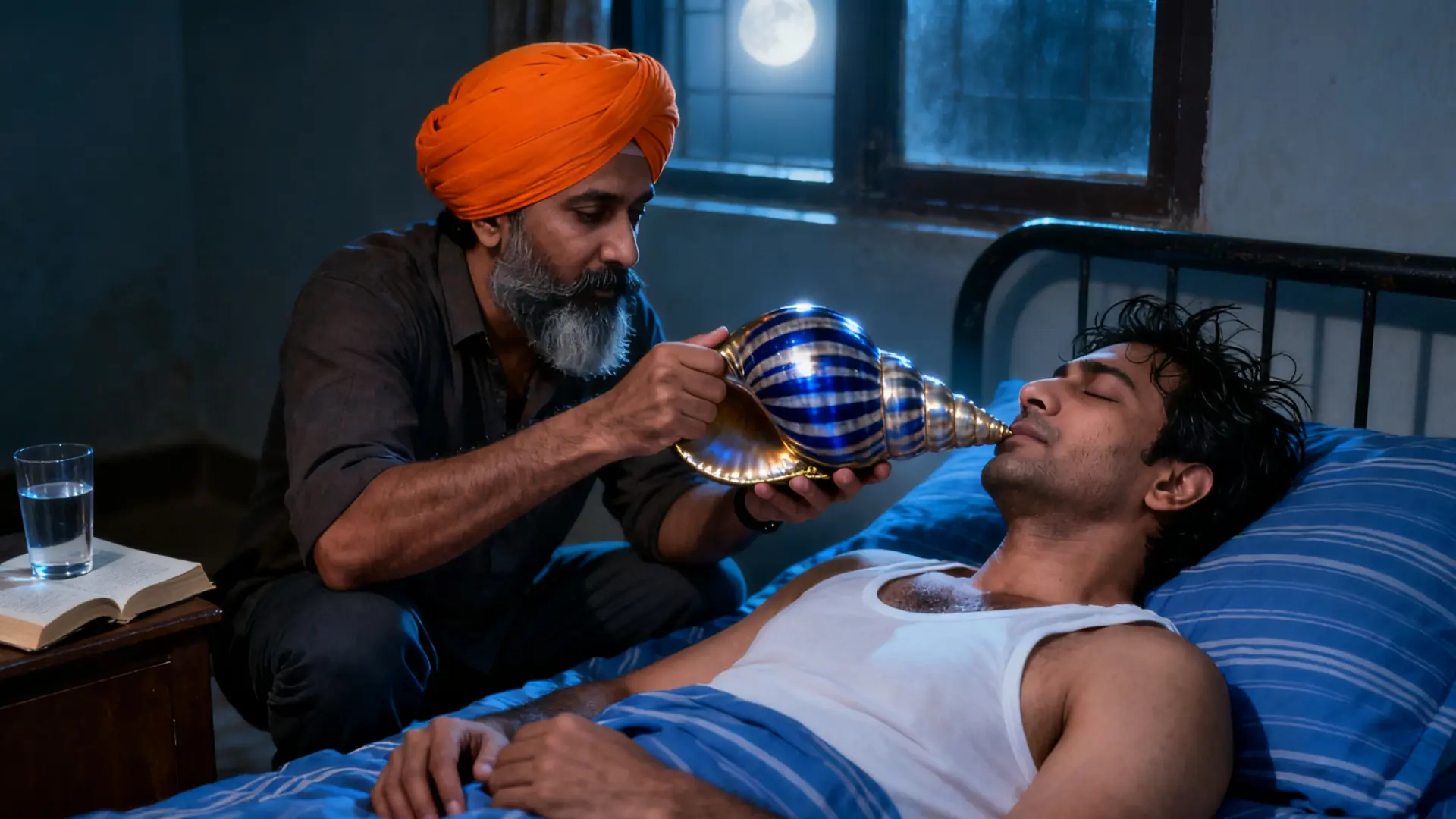 印度流傳千年的吹海螺習俗，居然能有效改善打鼾（示意圖來源：豆包AI）