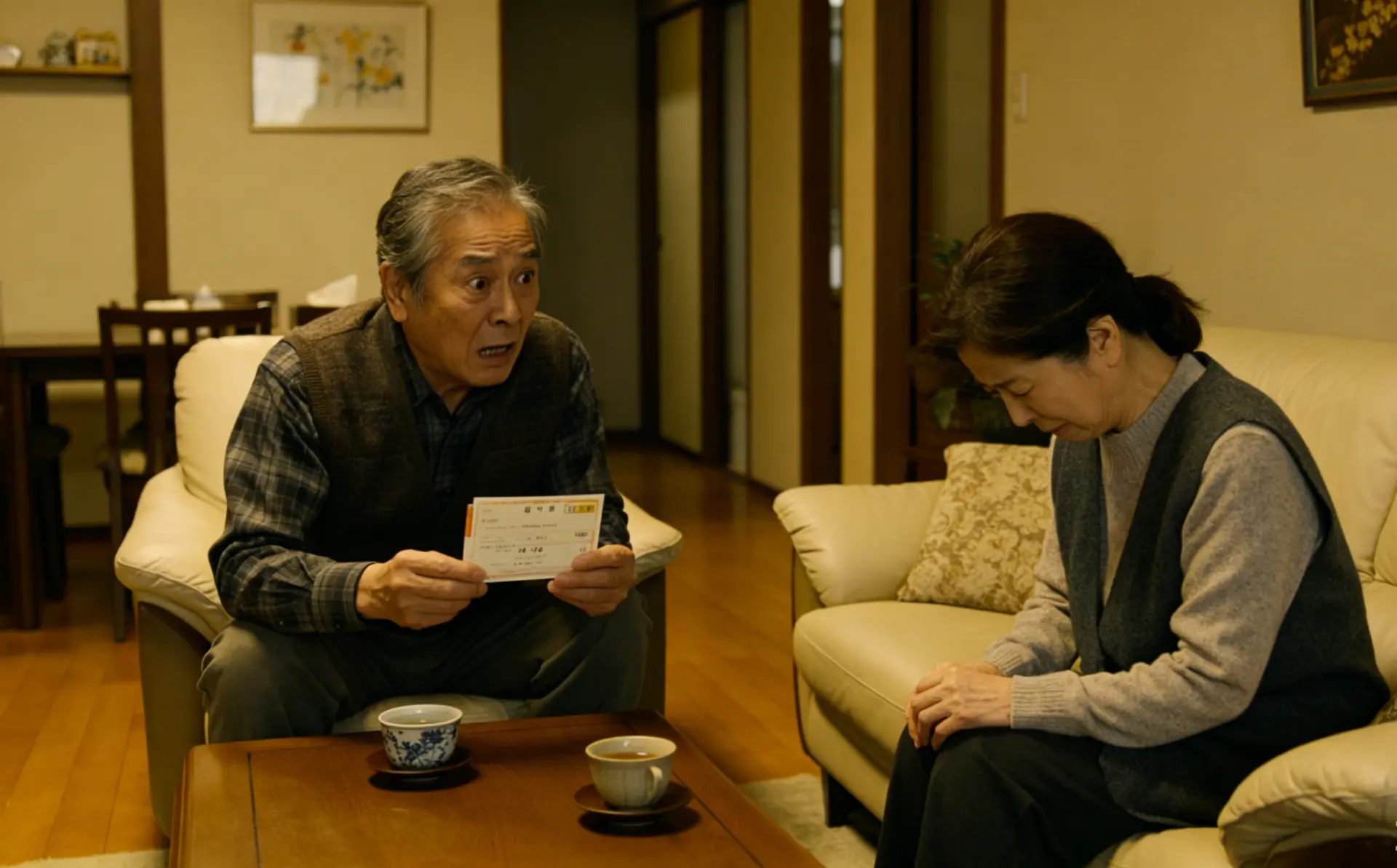 日本59歲上班族年薪820萬日圓，多年全數上交妻子打理，自身僅月領3萬零用金。臨退休查帳才發現，妻子私自參與海外不動產投資失利，畢生家庭積蓄大幅虧損。（示意圖來源：豆包AI）