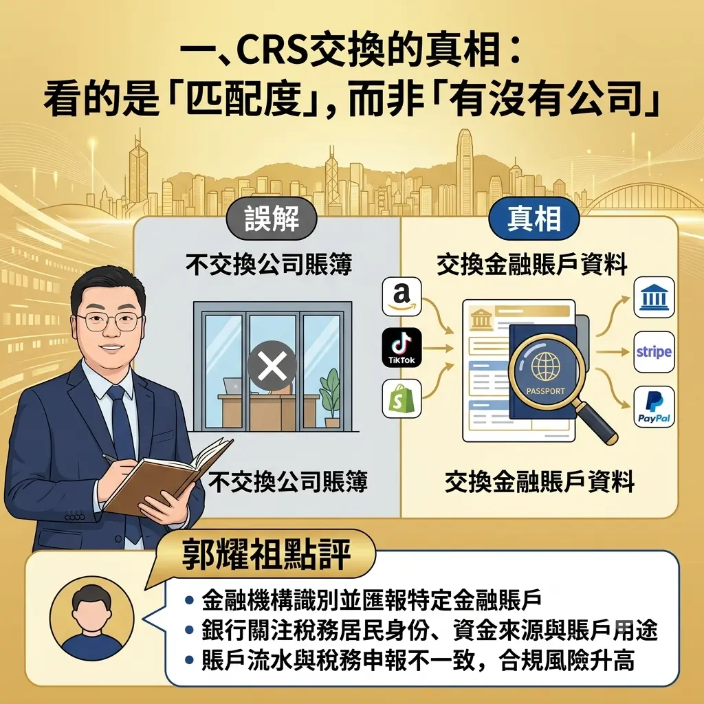 CRS交換的真相：看的是「匹配度」，而非「有沒有公司」