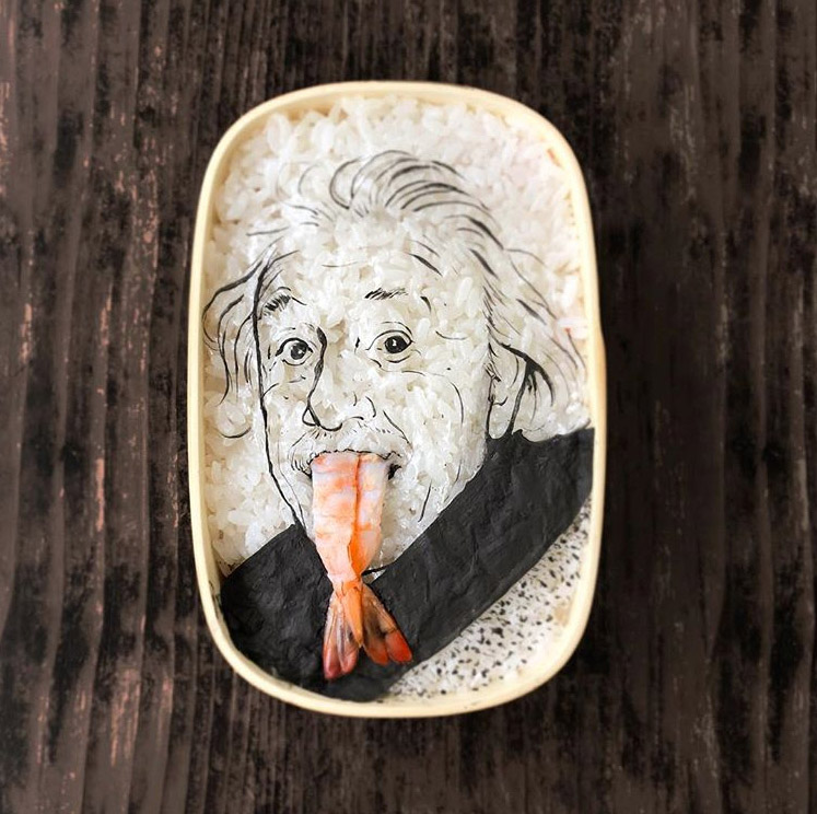 松浦美喜（Miki Matsuura）創作的「愛因斯坦」便當。（來源：ig@nancychanne）