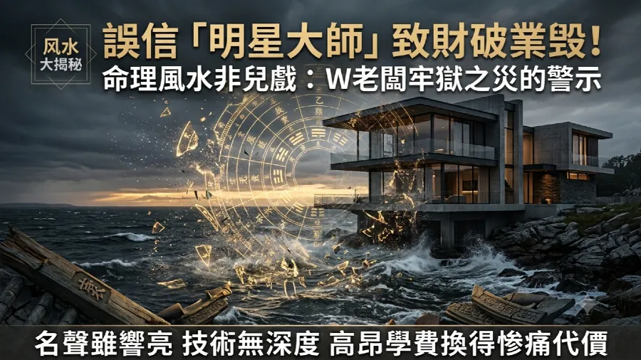 命理與風水的迷思：當「明星風水師」的誤判，如何讓千萬富豪走向牢獄之災？的封面圖片
