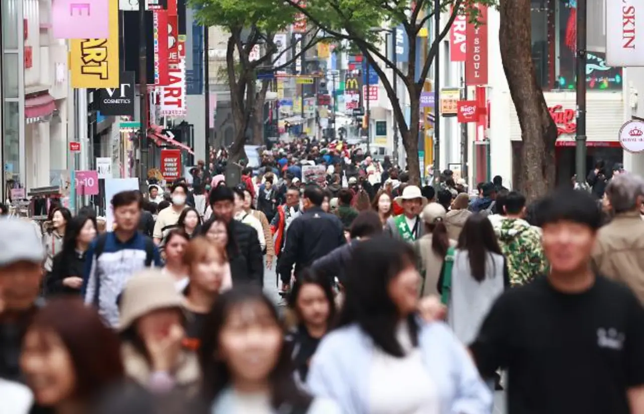 首爾中區明洞商業街 韓聯社資料圖片