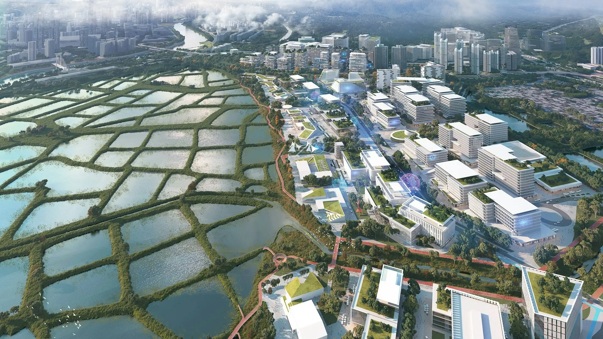 北部都會區背靠大灣區龐大市場，預算案通過持續投放基建資源、規劃跨境創科合作平台，既是落實國家賦予香港新定位的一環，也是為本地青年和專業人士創造嶄新發展跑道。(圖：發展局) 