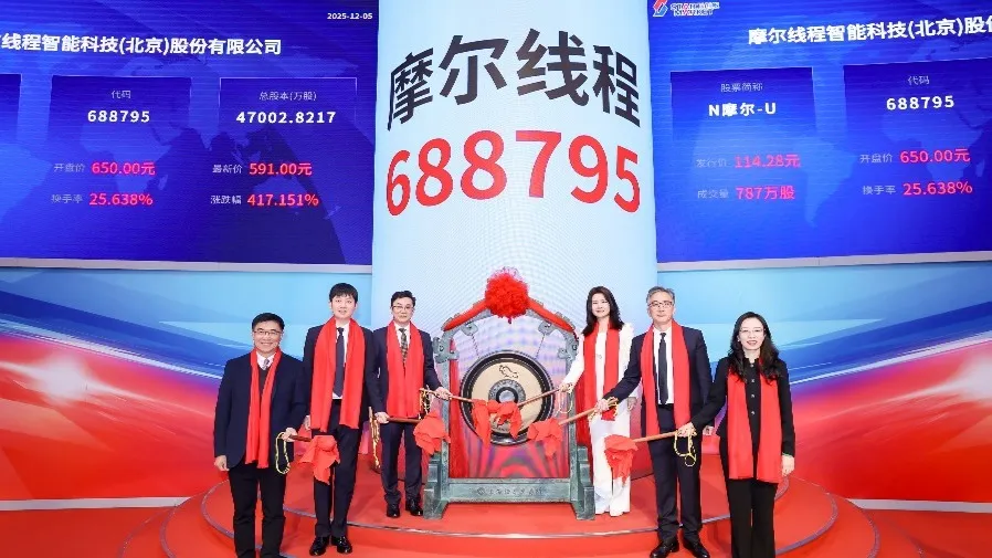 中國版英偉達「摩爾線程」上市首日飆漲5倍 成A股最賺新股 機構散戶齊狂歡的封面圖片