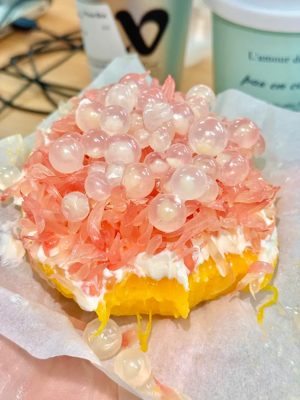 「固體楊枝甘露」（來源：小紅書網友）