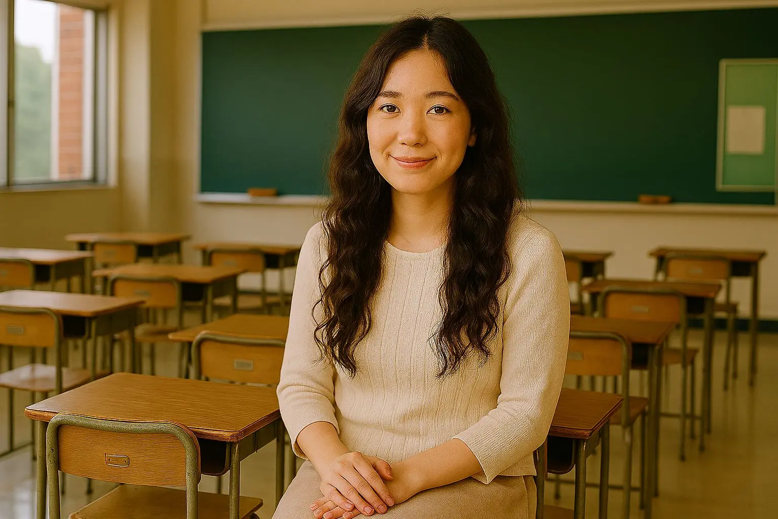 筆者也正在用親和及友善的態度與同學溝通交流