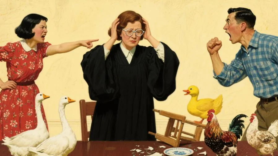 農村夫妻離婚為 29 隻雞吵到法庭,法官一句「一起吃雞」搞定!的封面圖片