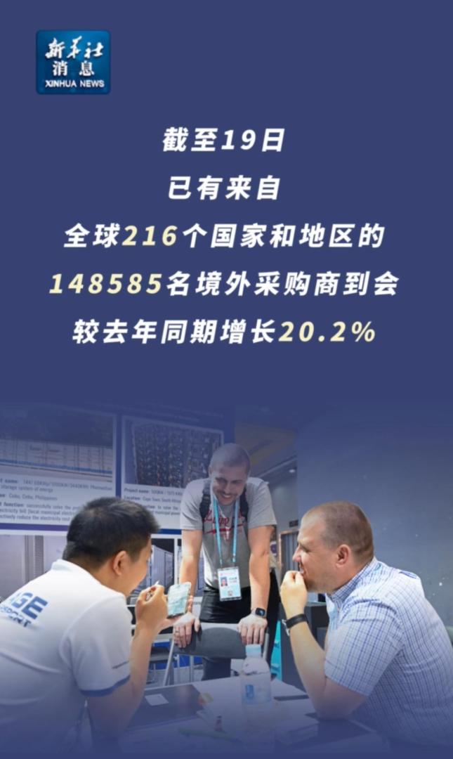 第137屆廣交會一期到會境外採購商同比增長20.2%。（新華社）