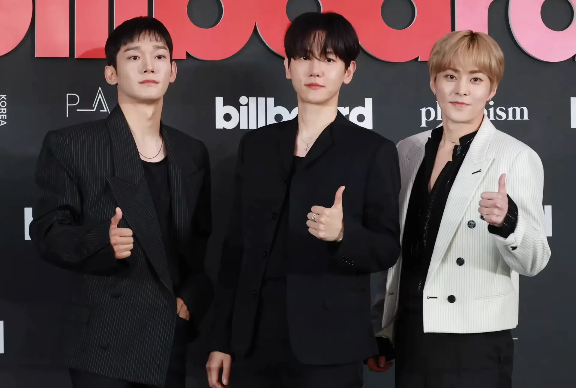 伯賢、CHEN 與 XIUMIN(CBX)的缺席讓部分粉絲倍感遺憾。據悉,3 人自 2023 年 6 月起與 SM 因結算金爭議展開訴訟,今年 9 月調解庭破局,最終確定不參與此次回歸計畫。(圖:網絡翻攝)