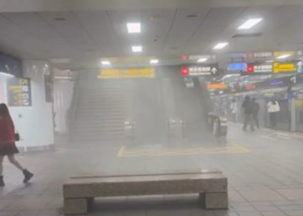 台北車站驚傳恐怖攻擊。（網友@lesleygdgd）
