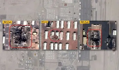 被空襲後的布赫林基地衛星圖  (軍武次位面)