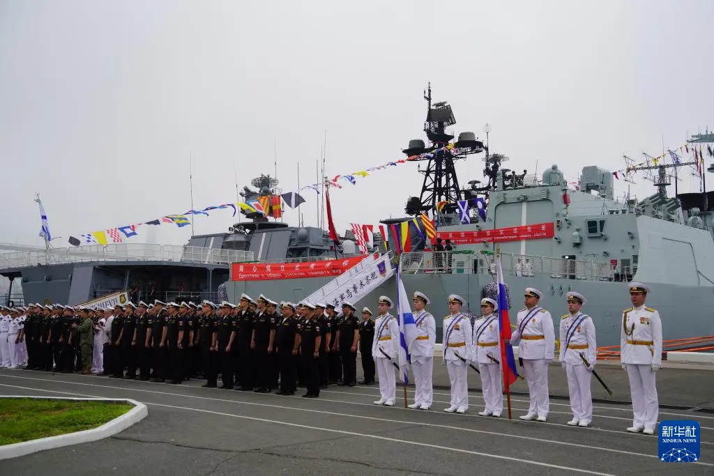 中俄兩軍「海上聯合-2025」聯合演習和海上聯合巡航。（新華社資料照片）