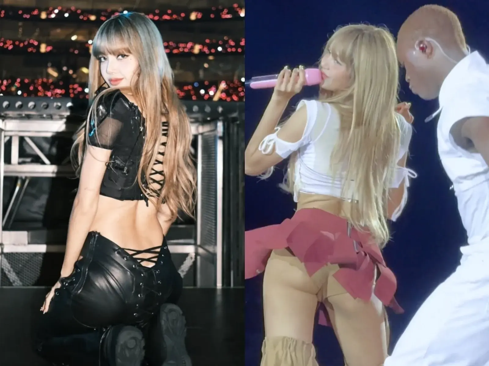 爭議聲浪中，反對一方的網友態度強硬，狠批 Lisa 的演出「好低俗」，直言「永遠都在抖屁股」「為什麼一定要露屁股蛋和褲襠」，更有網友呼籲「求求微博禁掉她吧」。(圖：視頻截圖)