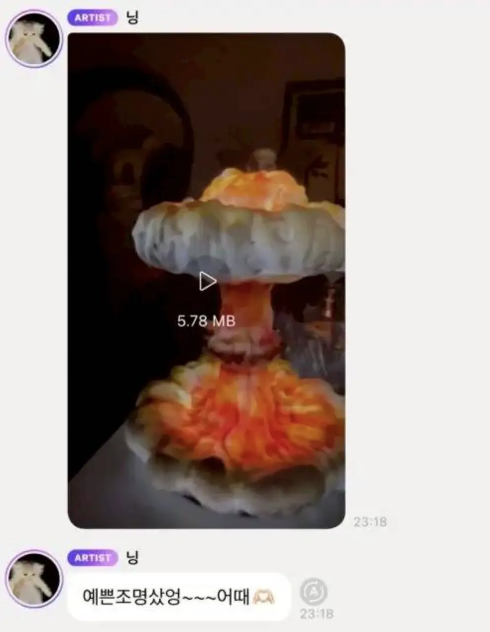 事件起因於寧寧早前上傳的一段分享影片，畫面中她興致勃勃地向粉絲展示新購入的桌面燈具，配文詢問「我買了一盞漂亮的燈，你們覺得怎麼樣？」。(圖：網絡截圖)