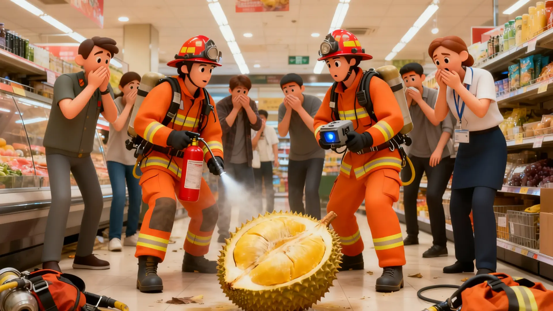 德國民眾誤把榴槤味當煤氣，消防員一天緊急出動 4 次！（示意圖來源：豆包AI）