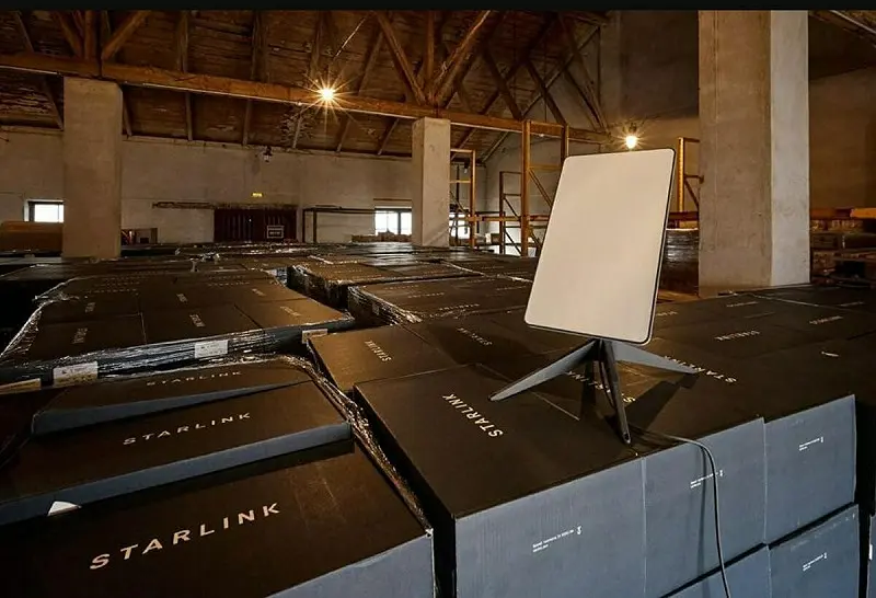 星鏈網路設備。  翻攝自 X