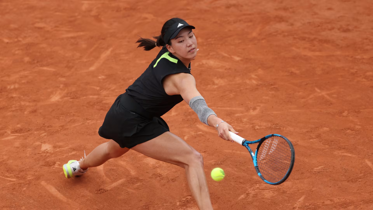 WTA500 柏林站女單決賽上，23 歲的中國小花王欣瑜。（来源：2025 Getty Images）