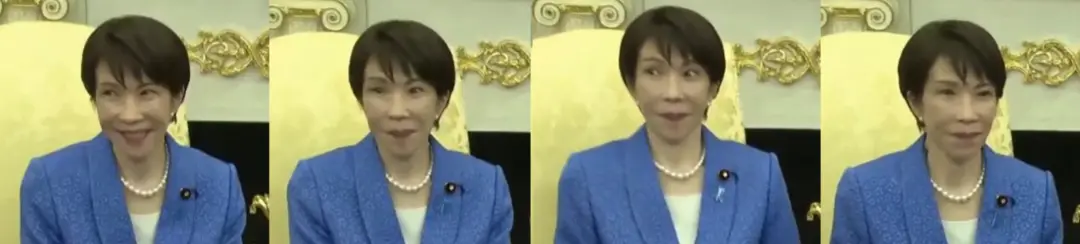 高市早苗表情變化。（電視畫面）