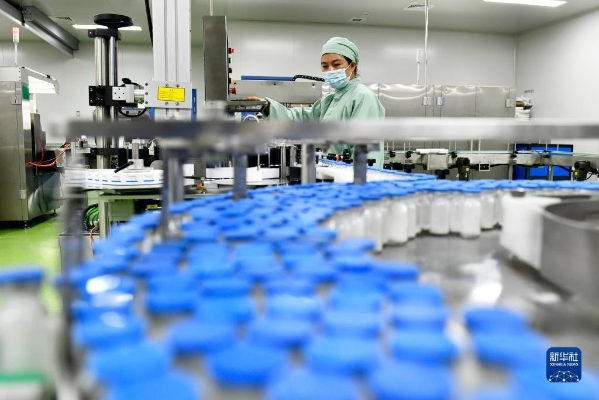 山東荷澤藥企生產線(新華社)