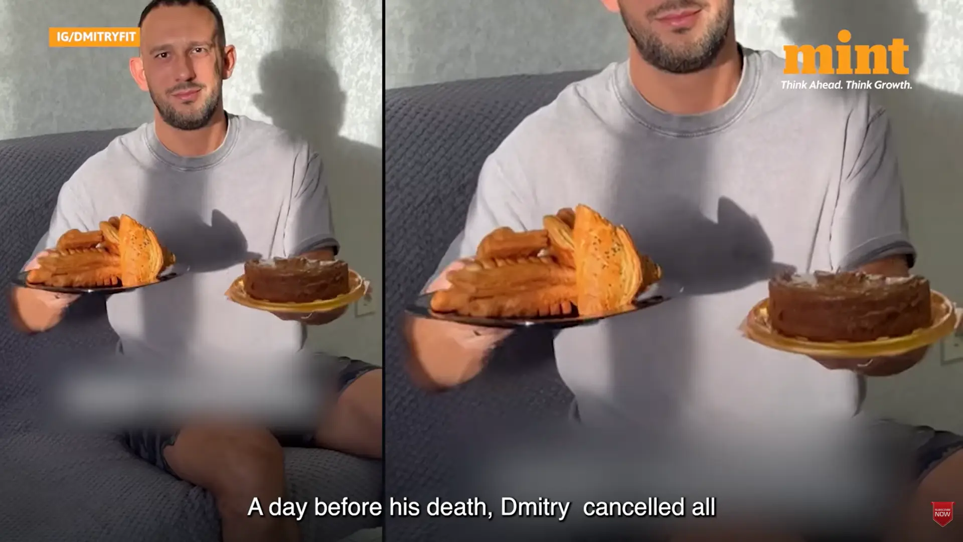 每天攝取高達10,000卡路里的熱量，相當於成年人每日建議攝取量的4倍以上，連續數周不間斷地狂吃各類垃圾食物。（視頻截圖來源： Mint@YouTube）