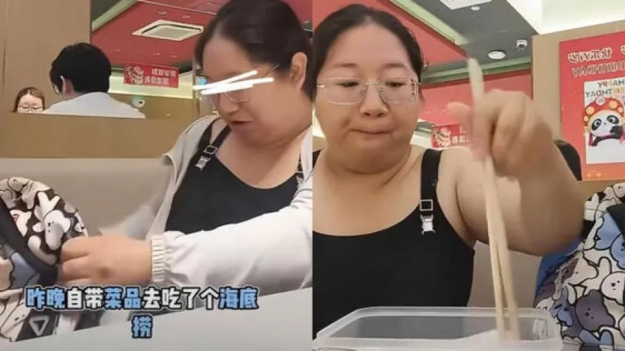 自備食材爽吃海底撈！女子拍片曬操作還反問家人丟人嗎？！的封面圖片